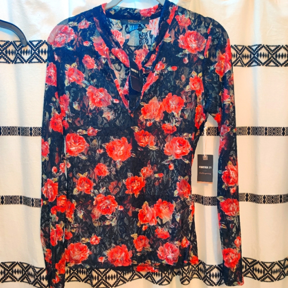 Forever 21 floral blouse